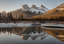 Such a popular view in my area but dang it never gets old The three sisters in Canmore Alberta 