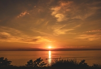 Summer sunset over Lake Michigan last June