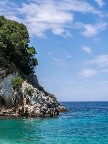 Summer view from a Corfu beach 