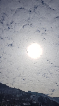 Sun hidden behind beautfiul clouds From Ordu Turkey