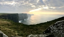 Sun peaking through by the Cliffs of Moher 