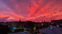 Sun rise after a thunderstorm in western Australia
