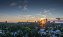 Sun sets over Edmonton Canada   x 