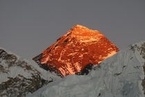 Sun Setting on Mount Everest 