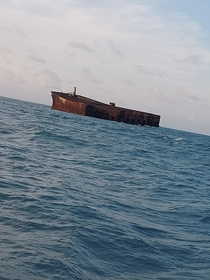 Sunken ship in Fortaleza Brazil