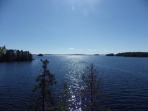 Sunny Afternoon on Lake Saimaa Finland 