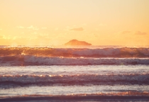 Sunrise and waves on the Atlantic Ocean OC 