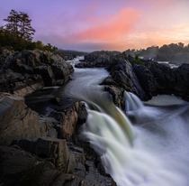 Sunrise at Great Falls Virginia - only a  min drive from Washington DC  IG bausphotography