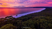 Sunrise at Hyams Beach in Jervis Bay National Park NSW Australia 