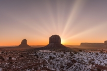 Sunrise at Monument a valley OC