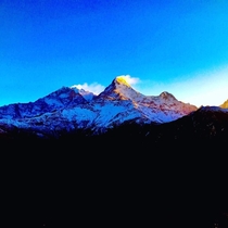Sunrise at Mount Annapurna Best view from Poonhill 