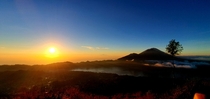 Sunrise at top of Mt Batur Bali  x