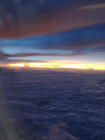 Sunrise from plane India 