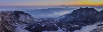Sunrise from the summit of Mount Saint Helens Washington 