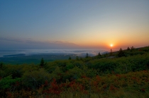 Sunrise in Acadia National Park Maine USA 