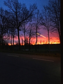 Sunrise in Germany - Quick bus shot 