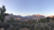 Sunrise in Zion Canyon Utah 