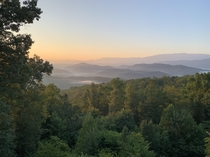 Sunrise on the Great Smoky Mountains Tennessee 