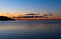 Sunrise on the shore at La Malbaie Quebec Canada 