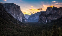 Sunrise on Yosemite Valley Yosemite National Park California 