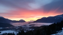 Sunrise over Hermagor Carinthia Austria 