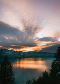 Sunrise over Lake Tahoe at Stateline Shore  -   x 