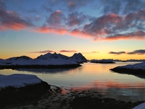 Sunrise over Lofoten Norway Taken using iPhone  