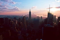 Sunrise over New York City 