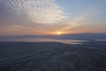 Sunrise over the Dead Sea from Masada Israel 