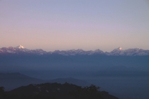 Sunrise over the Himalayas Nepal OC  x 