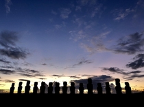 Sunrise over Tongariki Easter Island