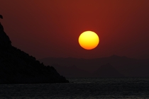 Sunrise over Turkey Taken from Greece