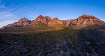 Sunrise this morning at Red Rock Canyon You might recognize this location from this subreddits banner 