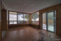 Sunroom Overlooking Lake Ontario Inside an Abandoned Mansion in Ontario Canada 