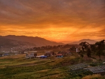 Sunset after a massive storm Dhulikhel Nepal 
