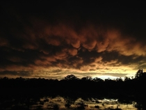 Sunset after a rainstorm in Louisiana