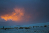 Sunset after a storm white sands new mexico 