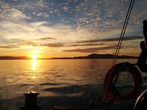 Sunset anchorage at Sidney Spit BC 