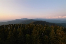 Sunset at Clingmans Dome The Great Smoky Mountains National Park 