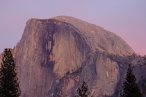 Sunset at Half Dome in Yosemite National Park 