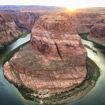 Sunset at Horseshoe Bend in Page AZ 