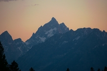 Sunset at one of the Grand Tetons Grand Teton National Park WY 