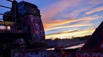 Sunset at the abandoned cement factory in Tallahassee FL
