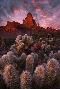 Sunset at the Kofa Mountains Arizona 