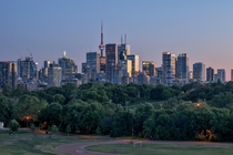 Sunset at Torontos Riverdale Park