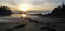 Sunset Bay Oregon at sunset 