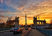 Sunset colours in Budapest
