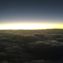 Sunset from a plane 