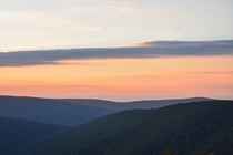 Sunset from Blad Knob in Virginia 