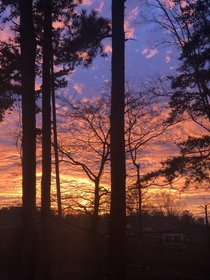 Sunset from my front yard georgia usa